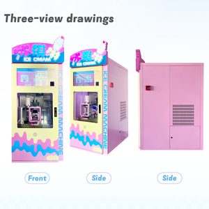 최고의 상업용 전자동 소프트 아이스크림 자판기 32인치 터치스크린 SDK 기능 다양한 결제 옵션 - Product Image 3