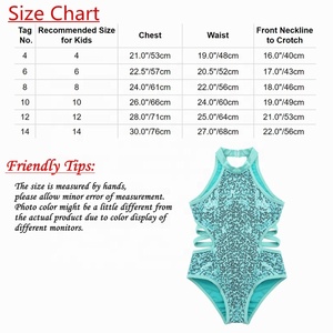 ชุดเต้นรำเด็กผู้หญิง 4-14 ปี ประดับเลื่อมวิบวับ สำหรับเต้นบัลเลต์ ยิมนาสติก ชุดจั๊มสูทสำหรับเรียนเต้น ออกกำลังกาย และการแสดงบนเวที - Product Image 6