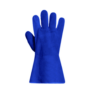 Gants de soudage TIG en cuir pleine fleur et croûte de cuir de vachette de qualité supérieure ANSI, résistants à la chaleur, aux étincelles et à l'abrasion, pour la lutte contre les incendies - Product Image 2