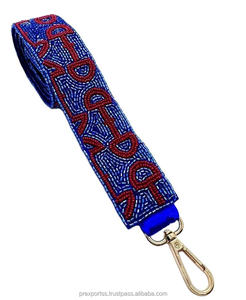 Bolso Bandolera Vintage con Correa de Algodón con Cuentas y Ancla Náutica, Hecho a Mano, Ajustable, Bordado, Decorativo y Personalizado - Product Image 1