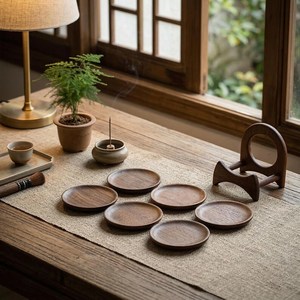 High Quality Natural Wooden Coasters Built for Daily Protection of Dining Coffee and Office <b>Tables</b> From TIMELESS CRAFT - Product Image 5