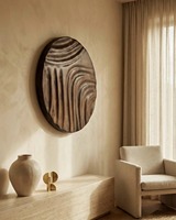 Dekorasi Dinding Kayu Art Deco Buatan Tangan Modern, Elegan dan Mewah untuk Rumah, Hadiah Diwali