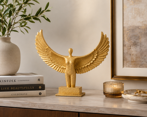 Sculpture abstraite de femme ailée, statue d'ange moderne en polyrésine, figurine décorative pour la maison, décoration de table - Product Image 6