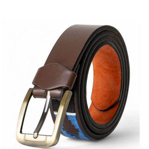 Handmade Premium Leather Polo Belt Traditional Hand-Stitched Pampa Diamond Embroidered Belt Luxury Equestrian Casual Apparel - Product Image 2