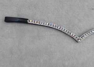 Diadema para caballo de cuero personalizable con cristales, fabricación ecuestre, accesorios para caballos y mascotas - Product Image 2