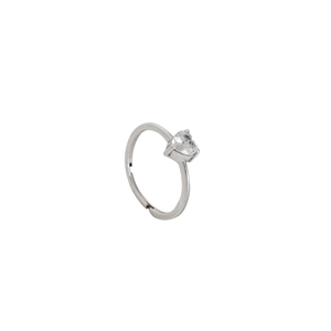 Rajasthani Style <b>Silver</b> Heart Moissanite Bezel Setting <b>Ring</b> <b>Adjustable</b> Band Sparkling Design 925 <b>Sterling</b> <b>Silver</b> Women Girls - Product Image 2