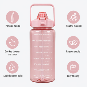 Premium Plastic Water <b>Bottle</b> with Lid, Reusable Empty Mineral <b>Bottle</b> for Daily Use 2000ml - Product Image 2