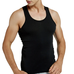 High Quality <b>Men</b> Cotton Vests Fitness Bodybuilding Undershirt Gym tank Tops <b>Mens</b> <b>Singlet</b> - Product Image 5