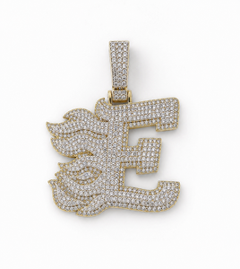 Collier pendentif personnalisé pour homme en argent sterling 925 plaqué, avec perle d'eau douce et moissanite, taille brillant, motif Iced Number 18, style Hip Hop pour soirée - Product Image 4
