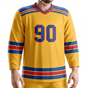 Men's Ice Hockey Jersey Manufacturer Full Sleeve V-Neck Men Ice Hockey Jersey Fully Sublimated Ice Hockey Jersey - Product Image 6