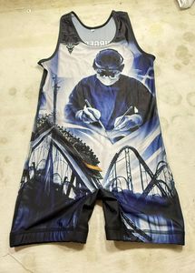 Custom Logo Sublimation Youth Kids Wrestling Singlet Moisture Wicking Breathable Polyester Spandex Kids Singlets - Product Image 1