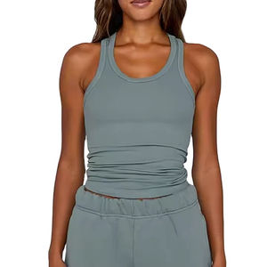 Promotion : Débardeur court de yoga push-up vierge pour femme, OEM, en gros, fabriqué au Pakistan - Product Image 4