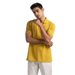 Top vente hommes décontracté Slim Fit Golf pour polo léger à manches courtes couleur unie tricoté tissu pour vêtements de plein air - Product Image 4