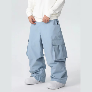Men Women's Sea Durable ripe Mountain Pro All Function Baggy Snow Pants Waterproof Cargo Pocket Waist Out Gaiter Ski Pant - Product Image 1