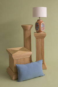 Sofisticado juego de pedestal de ratán, columna de mimbre tejida para exhibir plantas, mueble decorativo para la sala de estar o dormitorio. - Product Image 6