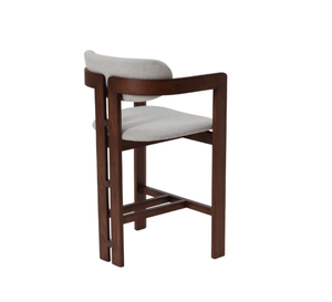 Taburete de Bar Moderno de Madera Maciza Tapizado con Asiento Acolchado para Isla de Cocina, Sala de Estar, Villa - Uso Comercial - Product Image 2