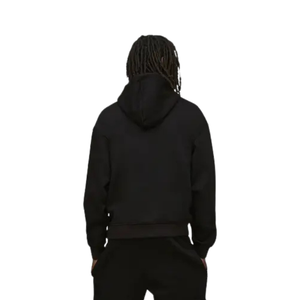 Sweat-shirt à capuche structuré sans cordon pour homme, col montant, coupe ample, poche kangourou, style décontracté, fabricant OEM - Product Image 2