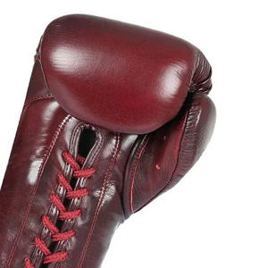 Guantes de Boxeo de Piel de la Mejor Calidad con Cordones para Competición en el Ring, Personalizables con Logotipo OEM, Guantes de Kick Boxing - Product Image 4