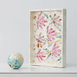 Bandeja de servir de nácar, decoración para el hogar hecha a mano por PERFECT ENTERPRISES - Product Image 1