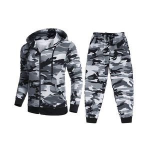 Mens <b>Tracksuit</b> <b>Camouflage</b> Hooded <b>Tracksuit</b> Full Zip Casual Autumn Wear Polyester Side Pockets Regular Fit - Product Image 2