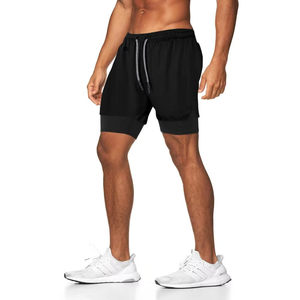 Premium Compression Shorts for Sports Activities Custom Logo Double <b>Layer</b> Shorts Manufacturer With Logo - Product Image 4