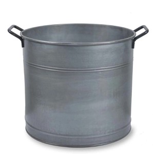 Macetas Grandes Hechas a Mano para Exteriores, Acabado Plateado Natural Galvanizado, Redondeadas, Industriales, a Precio Económico, Más Vendidas - Product Image 5