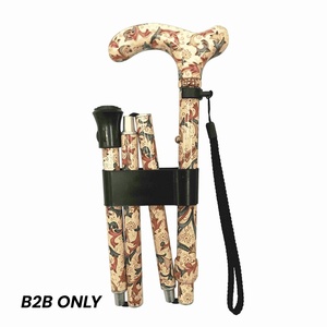 ไม้เท้าอลูมิเนียมลายดอกไม้น้ำหนักเบา,สำหรับชายชรา - Product Image 3