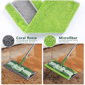 Set di 4 Mop Professionali in Microfibra Masthome per Pulizia Pavimenti Bagnati/Asciutti con Manico Lungo 150 cm - Product Image 3