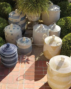 Panier de jardinière en jonc de mer fait à la main écologique pour le stockage intérieur Bac organisateur décoratif du Vietnam - Product Image 4