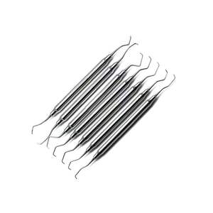 Ensemble de 7 instruments en acier inoxydable pour le détartrage parodontal, le dégrossissement des racines et le détartrage profond, certifié CE ISO par Grip Surgical - Product Image 6