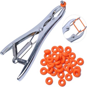 High <b>Stretching</b> Forceps Veterinary Instrument Castrator Elastrator <b>Ring</b> Plastic Reusable SET DENTRIC IMPLANTS for Large Animal - Product Image 3