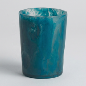 Gobelet en résine Aqua Swirl Logo, à paroi simple, transparent, design moderne, réutilisable, compatible lave-vaisselle, pour usage au bureau, cadeaux pour adultes, bleu - Product Image 1