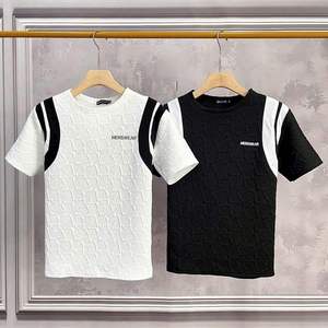 Men's Round Neck T Shirt <b>Foam</b> Fabric Quick Dry Breathable 160gsm Color Contrast Sleeve Design - Product Image 6