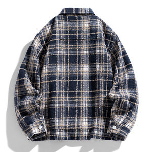 High Quality Eco-Friendly Windproof Winter <b>Mens</b> Plaid Polyester/Cotton Flannel Streetwear Shirt Jacket Hooded <b>Thermal</b> Fleece - Product Image 6