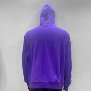 Custom Design High Street Letter Rhinestone Logo Men Terry Cotton Dropshoulder Oversized <b>Full</b> Zip Autumn Hoodie - Product Image 3