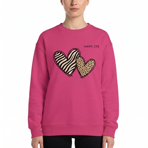 Women's <b>Heart</b> Graphic Sublimation Hoodie Custom Printed Pullover <b>Sweatshirt</b> Regular Size Winter Casual Wear - Product Image 1