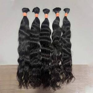 Cabello Humano 100% Virgen, Cabello de Templo Indio, Cutícula Intacta y Alineada, Sin Enredos, Textura Lisa, Ondulada, Rizada, Sin Procesar, Sin Decolorar - Product Image 1