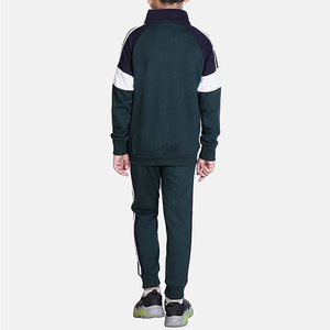 Ensemble de survêtement en molleton contrastant de qualité supérieure pour enfants et bébés filles - Product Image 6