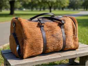 Bolsa de Viaje de Cuero Genuino, Estilo Vintage, con Cierre, Ligera, Hecha a Mano, Portátil, de Gran Capacidad, Unisex - Product Image 3