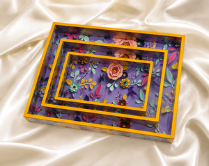 NUEVA Bandeja de Servir de Acero y Mármol de Calidad Artesanal, Diseño Personalizado, Grado Comercial, Acabado Pulido, Estampado Animal - Product Image 2
