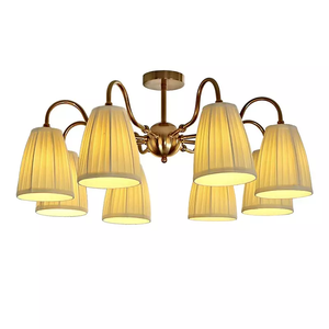 Lustres LED SIMIG de luxe en cuivre de style nordique, éclairage élégant pour <span class=keywords><strong>chambre</strong></span>, salle à manger, villa, <span class=keywords><strong>suspension</strong></span> artistique en <span class=keywords><strong>tissu</strong></span> raffiné - Product Image 3