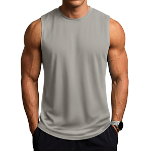 Wholesale Custom Logo Men Gym <b>Stringer</b> Tank Tops Deep Cut Bodybuilding <b>Vest</b> Muscle Fit Workout Performance Sleeveless Shirts - Product Image 1