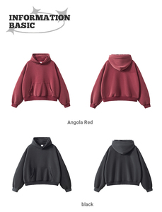 เสื้อฮู้ดดี้บุขนหนานุ่มสำหรับผู้ชาย พิมพ์ลายปักคุณภาพสูง ล้างสีแบบแอซิดวอช น้ำหนัก 360 กรัม ทรงโอเวอร์ไซส์ แห้งเร็ว ระบายอากาศได้ดี ออกแบบได้ตามต้องการ - Product Image 5