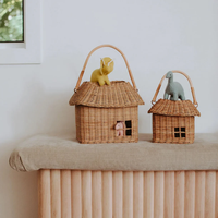 Panier de rangement en rotin pour chambre d'enfant, petit panier mignon en osier, boîte cadeau, organisateur de chambre pour tout-petits, vente en gros