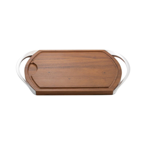 Plateau de service rectangulaire le plus vendu, en métal et à motif boisé, pour table à manger, plateaux de service alimentaire, fournitures pour maisons et hôtels - Product Image 2