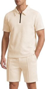 Conjunto de Camiseta y Pantalones Cortos Casuales para Hombre, Marca Privada Personalizada, 100% Poliéster, Secado Rápido, Transpirable, Proveedor de Alta Calidad - Product Image 3