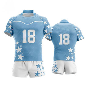 Uniforme de Rugby Unisex al por Mayor, Personalizado, Sublimado, Impreso, de Manga Corta, Secado Rápido, Transpirable, Conjunto de Uniforme de Fútbol de Alta Calidad - Product Image 4