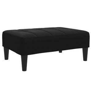 Poggiapiedi in Velluto Nero 100% Poliestere, Durezza Media, Compensato e Schiuma, Sgabelli e Pouf Eleganti - Product Image 2