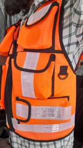 Reflective <b>Safety</b> Clothing Security Guard Uniform <b>Roadway</b> <b>Safety</b> Medical Workwear Multifunctional Pocket Tactical Polyester - Product Image 5