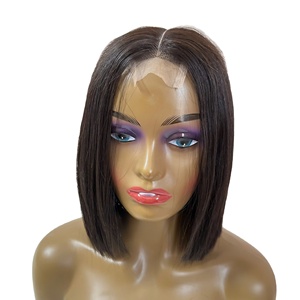 Extensiones de cabello humano 100% de un solo donante Super doble dibujado punta plana cinta peluca Bob encaje Frontal cabello Natural Venta caliente - Product Image 1